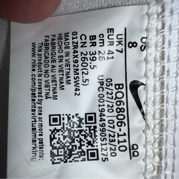 Nike Blazer Mid \'77‎ Shoes Mens Sz 8 (women’s 9.5) White Orange White BQ6806-110 main image 4